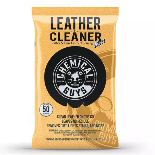 Chemical Guys - Leather Cleaner Wipes - Leder Reinigungstücher 50Stk.
