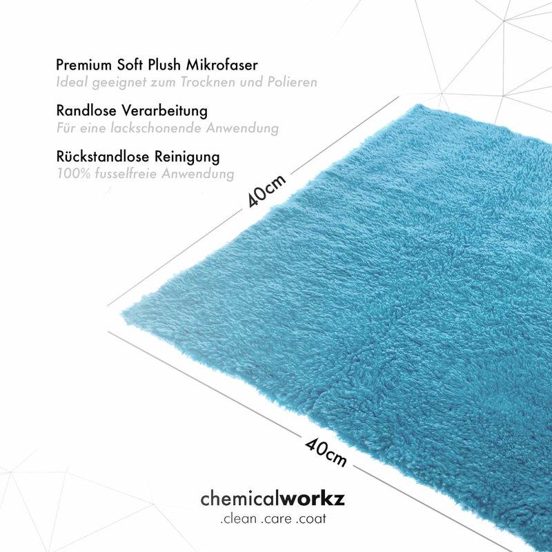 ChemicalWorkz - Edgeless Soft Touch Premium Towel blue - Poliertuch blau 40x40cm 500GSM_2