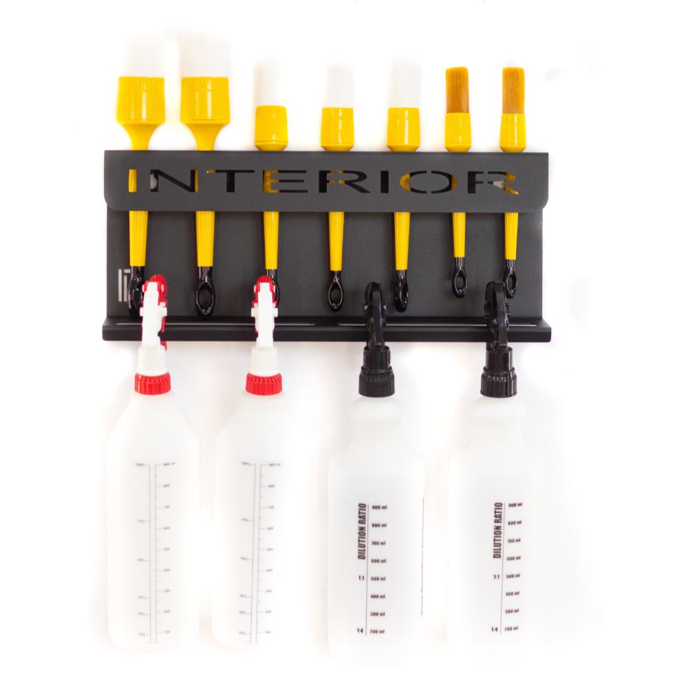 Poka Premium - Wandhalterung für Pinsel & Flaschen - 40cm - Aufschrift INTERIOR_3