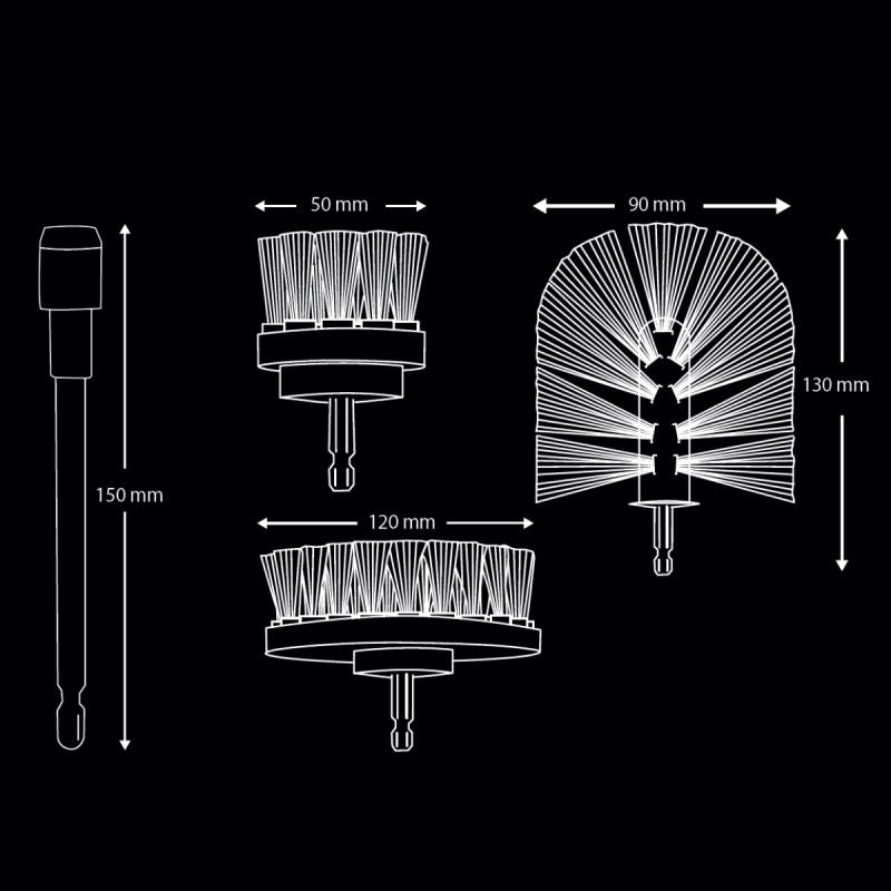 K2 - BRILL SET PRO - Bürstensatz für eine Bohrmaschine_3
