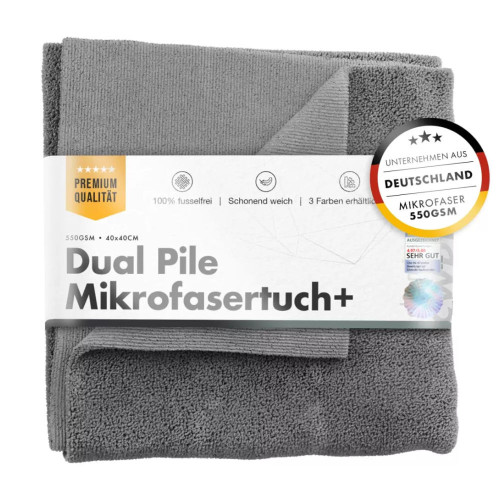 ChemicalWorkz - Dual Pile Towel grey- Poliertuch grau 40x40cm 550GSM