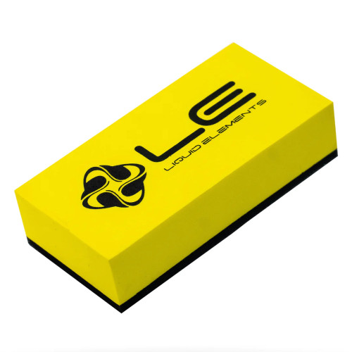 Liquid Elements - APPLIKATOR BLOCK GELB mit Logo 8x4x2cm