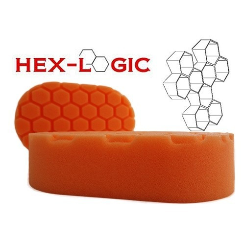 Chemical Guys BUFX_201 Hex-Logic Medium Cutting Hand Applicator Pad, Orange