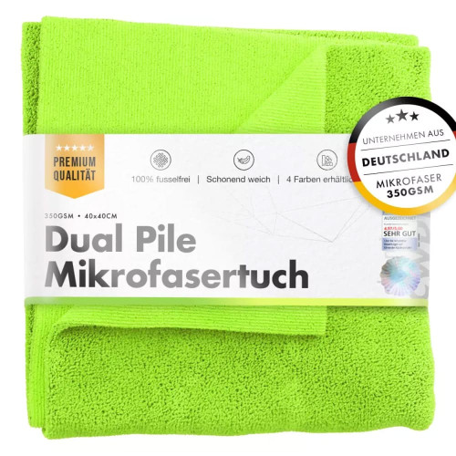 ChemicalWorkz - Dual Pile Towel Green - Poliertuch grün 40x40cm 350GSM