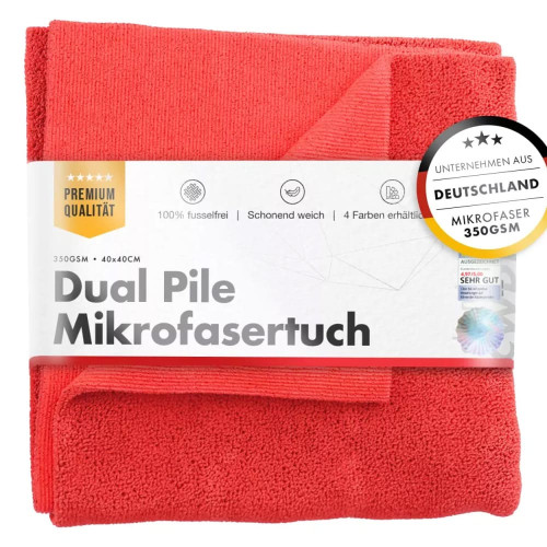 ChemicalWorkz - Dual Pile Towel Red - Poliertuch rot 40x40cm 350GSM
