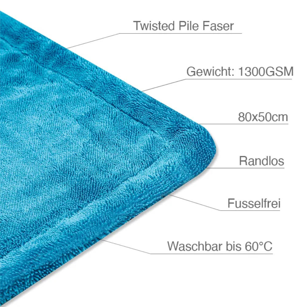 Liquid Elements - BLACK HOLE XL BLAU Premium Trockentuch 80x50cm 1300GSM Randlos_3