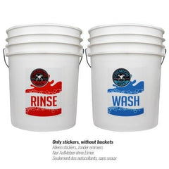 Chemical Guys - BUCKET WASH RINSE STICKER SET BLUE RED_2