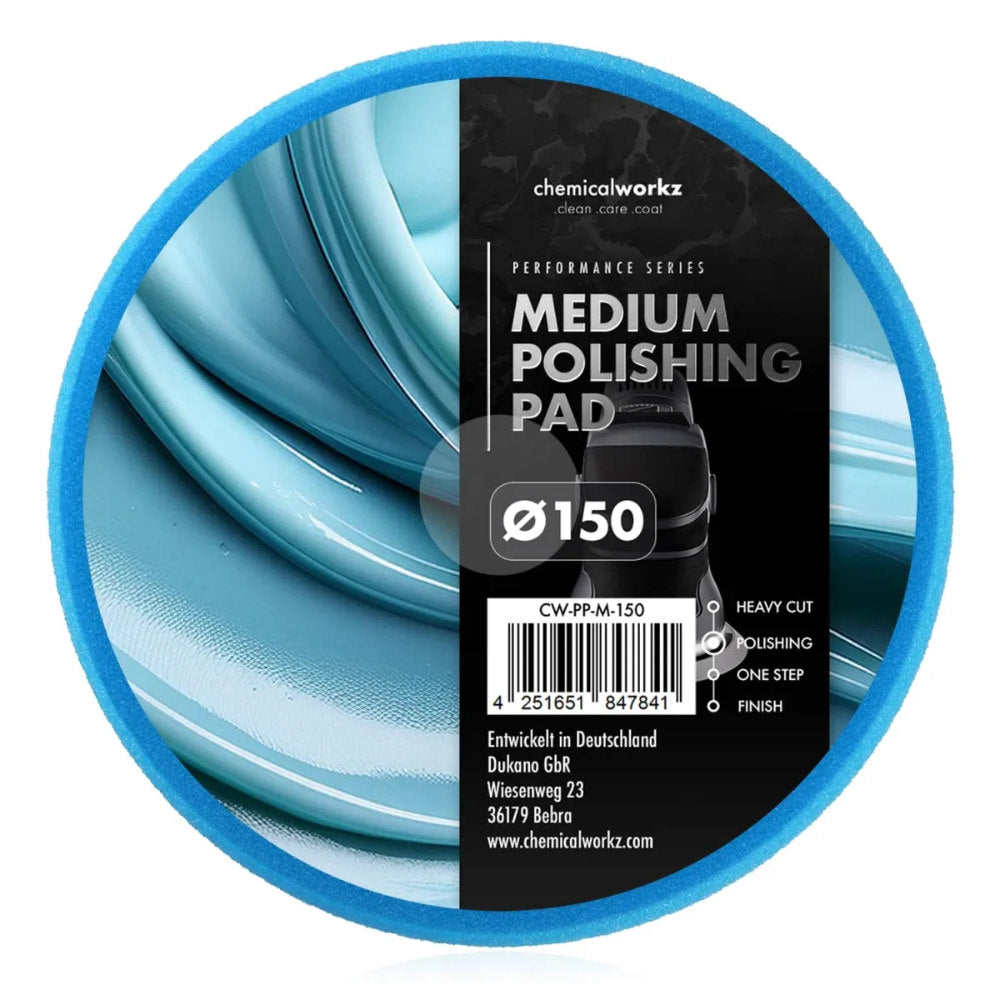 ChemicalWorkz - Medium Polishing Performance Pad - Polierschwamm 150mm blau