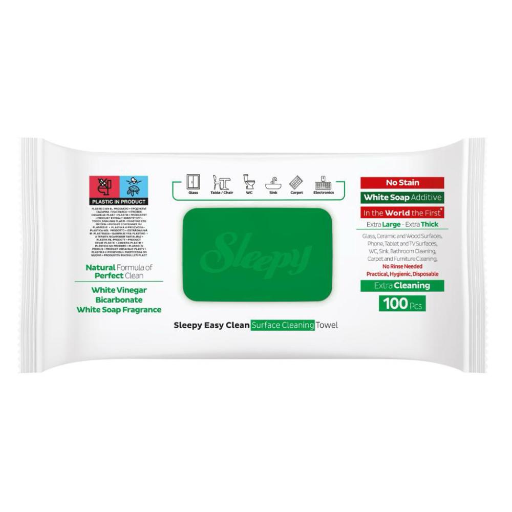 Sleepy - Easy Clean Weisse Seife grün - Feuchte Reinigungstücher 100 Stk_2