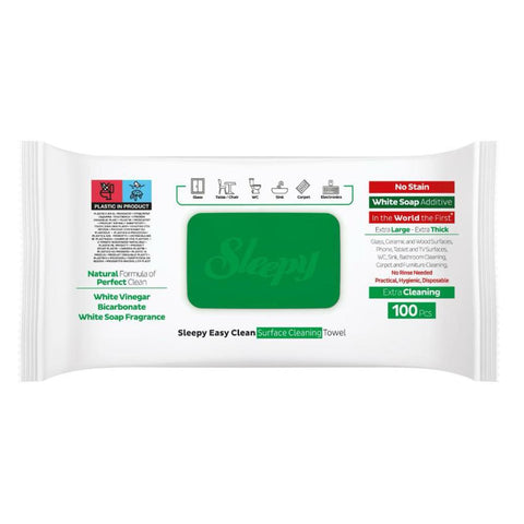 Sleepy - Easy Clean Weisse Seife grün - Feuchte Reinigungstücher 100 Stk_2