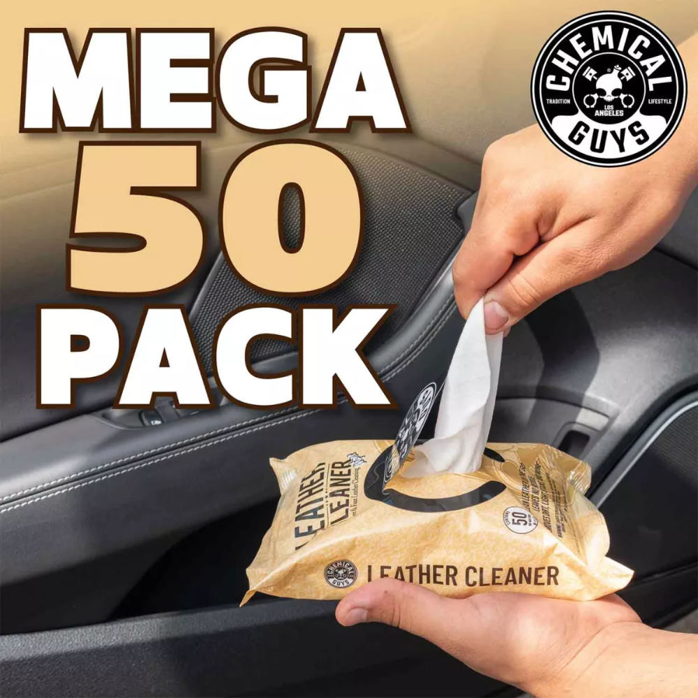 Chemical Guys - Leather Cleaner Wipes - Leder Reinigungstücher 50Stk._3