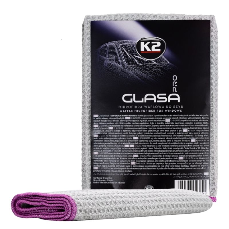K2 PRO - Glasa Pro - Waffelmikrofaser für Fenster