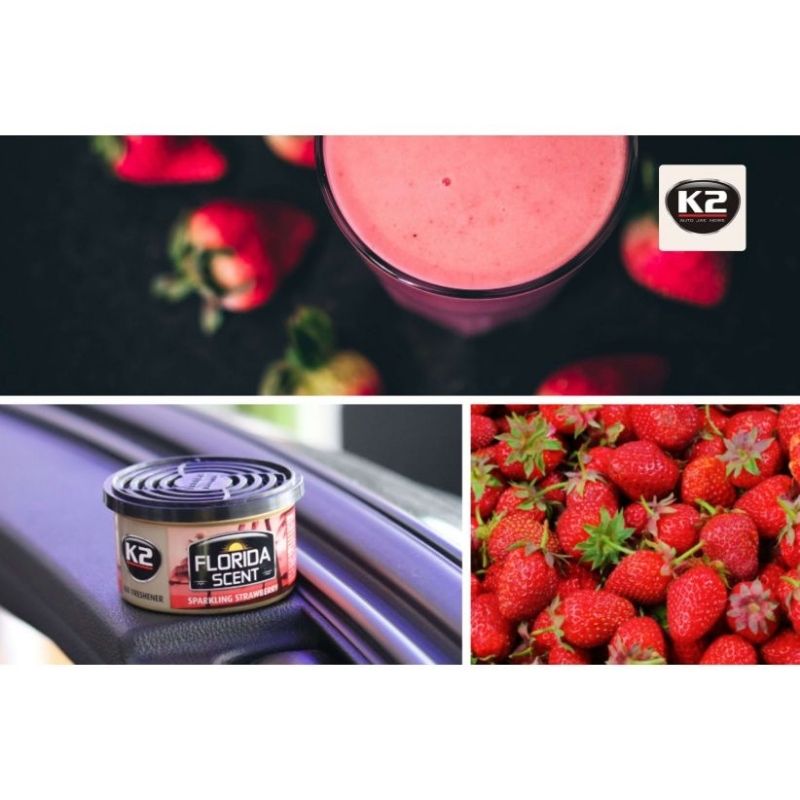 K2 - Florida Scent  Sparkling Strawberry - Lufterfrischer Erdbeerbrause_3